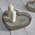 Dekotablett Firenze - Eichefarben/Rostfarben, MODERN, Holz/Metall (31,5/29,5/5cm) - Mömax modern living