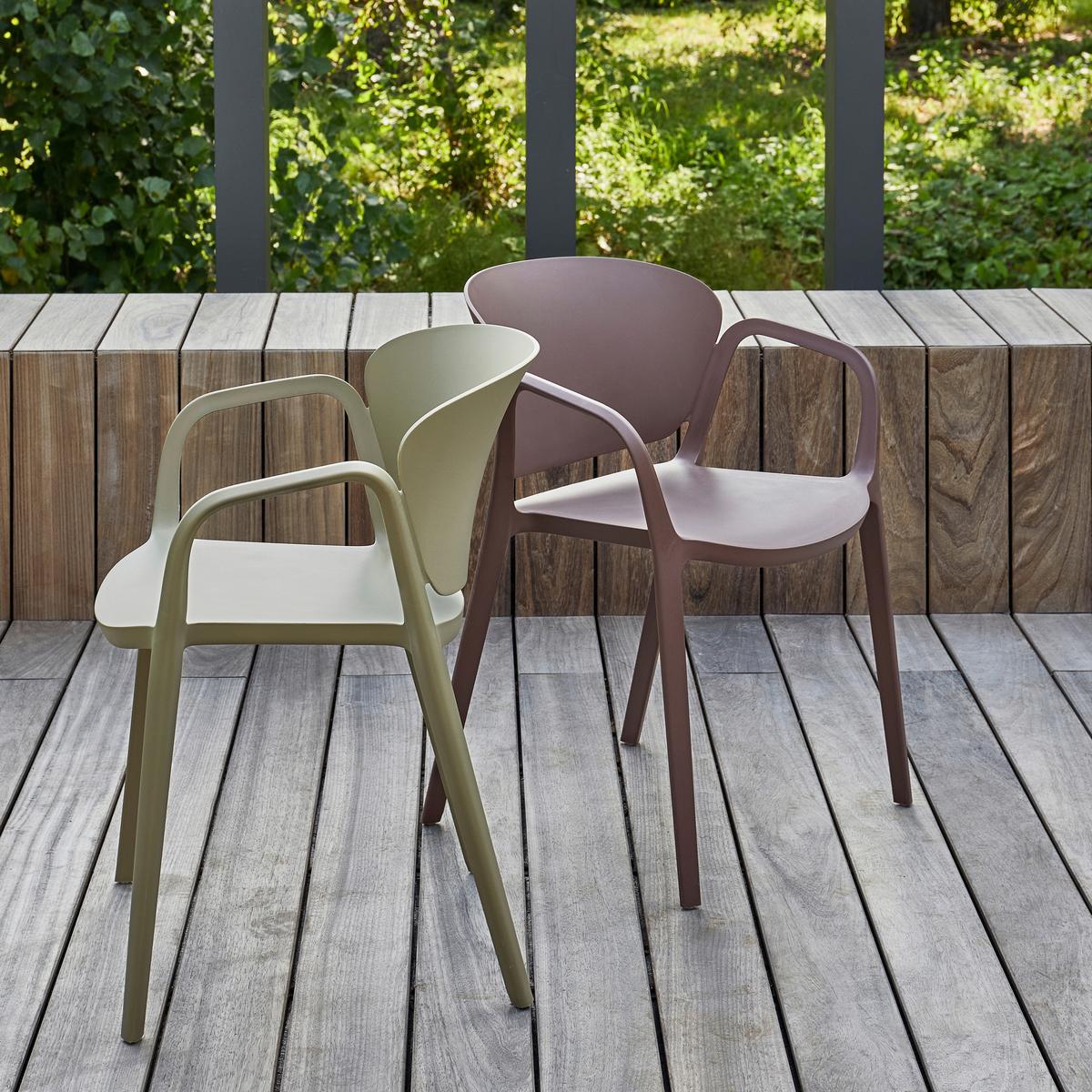 Gartenstuhl-Set Bent 2er-Set Braun - Braun, MODERN, Kunststoff (57/75/56cm) - Gardenson