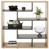 Polica Bounty - boje hrasta/crna, Moderno, drvni materijal/plastika (130/134/40cm) - Premium Living