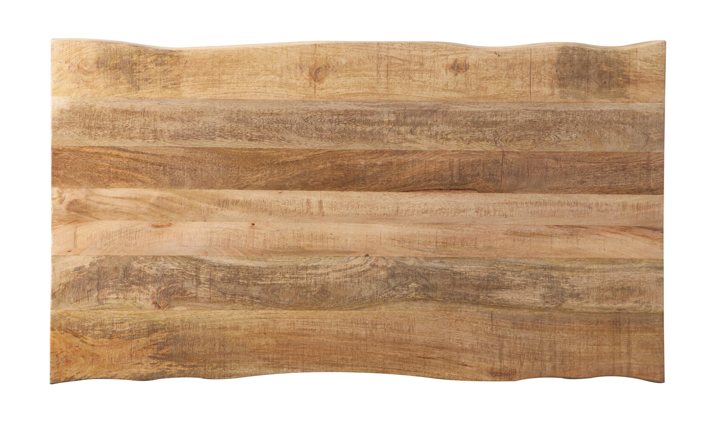 MATBORD MAGNUS - svart/naturfärgad, Natur, metall/trä (160/90/77cm) - Zandiara