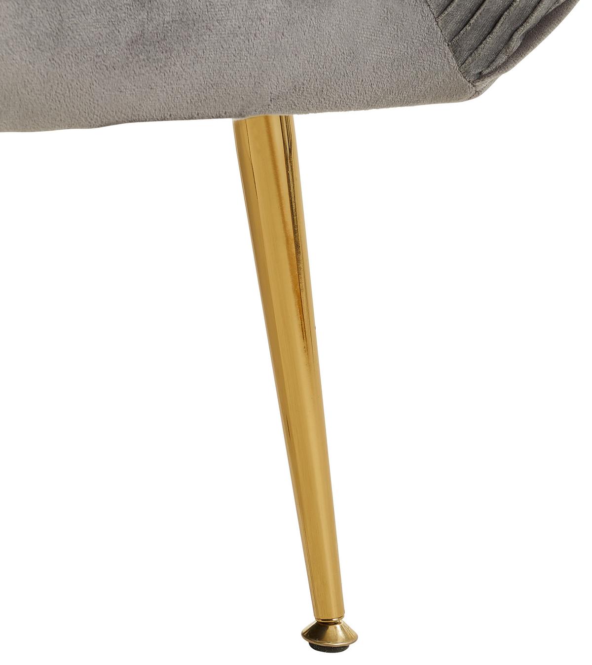 FOTEL DESIGNERSKI MERLIN - kolor złoty/szary, Trend (74/78/72cm) - Xora