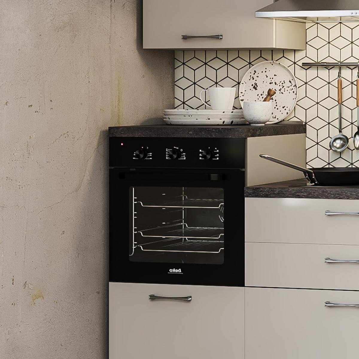 Blok Kuhinja Sa Uređajima Lara - boja aluminijuma/kapućino, Moderno, pločasti materijal (270/240/60cm) - Modern Living