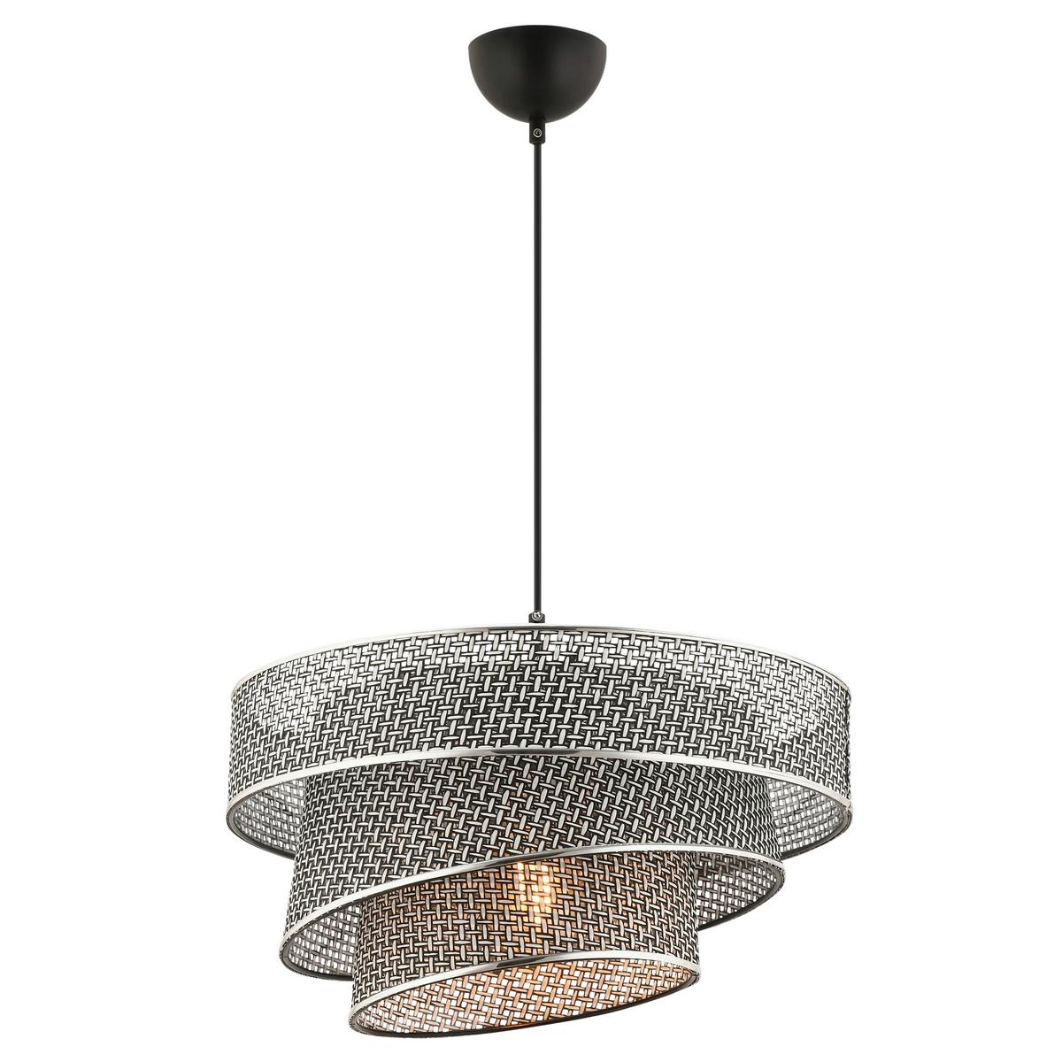 LAMPA WISZĄCA COUPER HAZERAN - GREY - szary, Design, metal/tkanina (40/72cm) - P & B