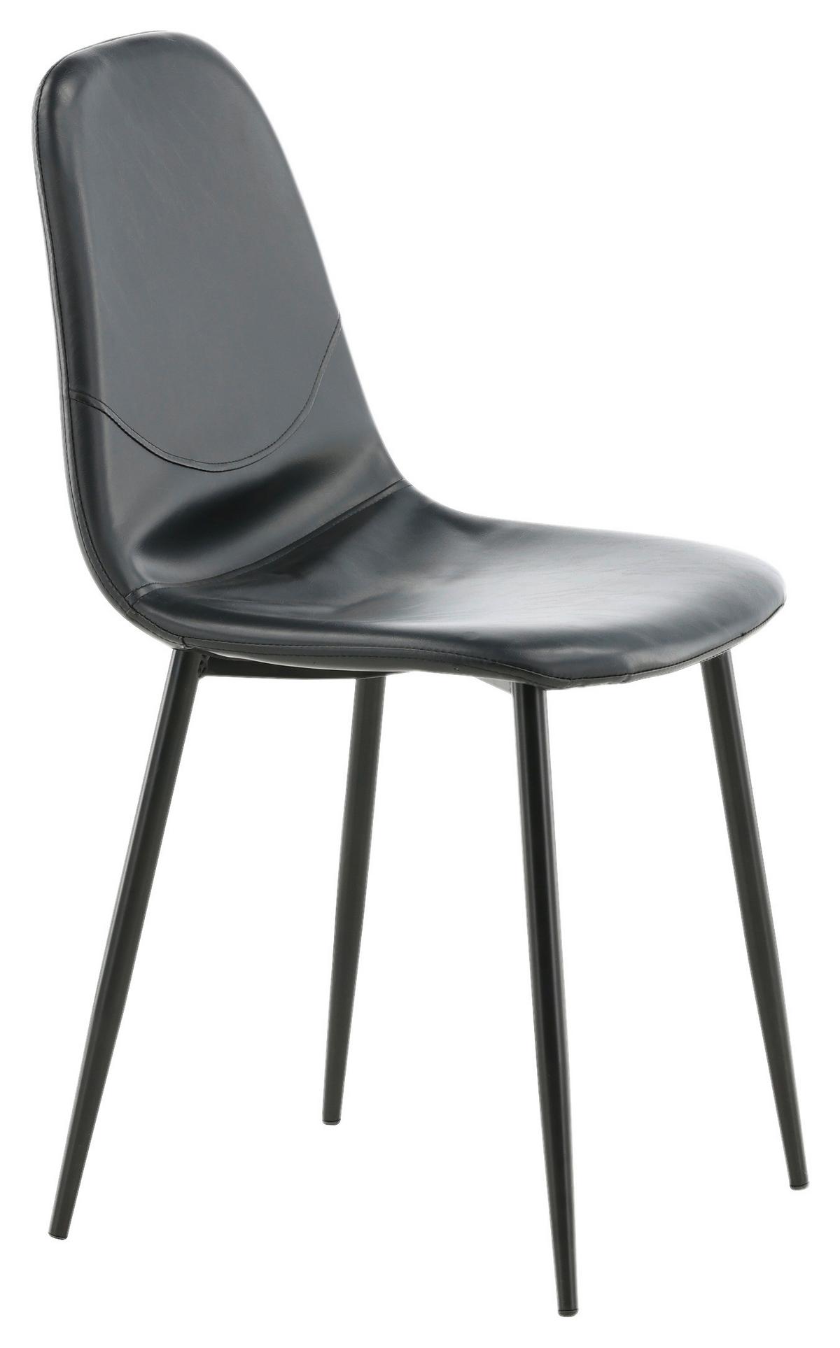 STUHL-SET POLAR - Schwarz, Design, Textil/Metall (43,5/85,3/43cm) - Livetastic