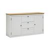 SIDEBOARD KORSIKA -EXKLUSIV- - vit/svart, Romantik / Lanthus, metall/trämaterial (150/85/43cm) - Mömax