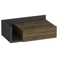 NACHTTISCH HEPHAISTOS - Anthrazit/Walnussfarben, Design, Holzwerkstoff (60/21,4/35cm) - MID.YOU