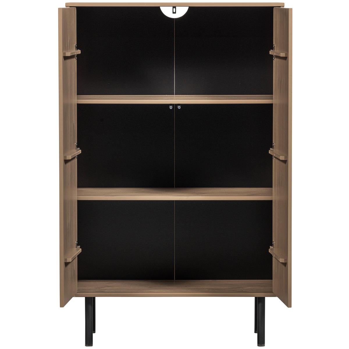 Kommode Cadiz Schlammfarben B: 85cm - Schlammfarben/Schwarz, Design, Holz/Metall (85/135/40cm) - Livetastic
