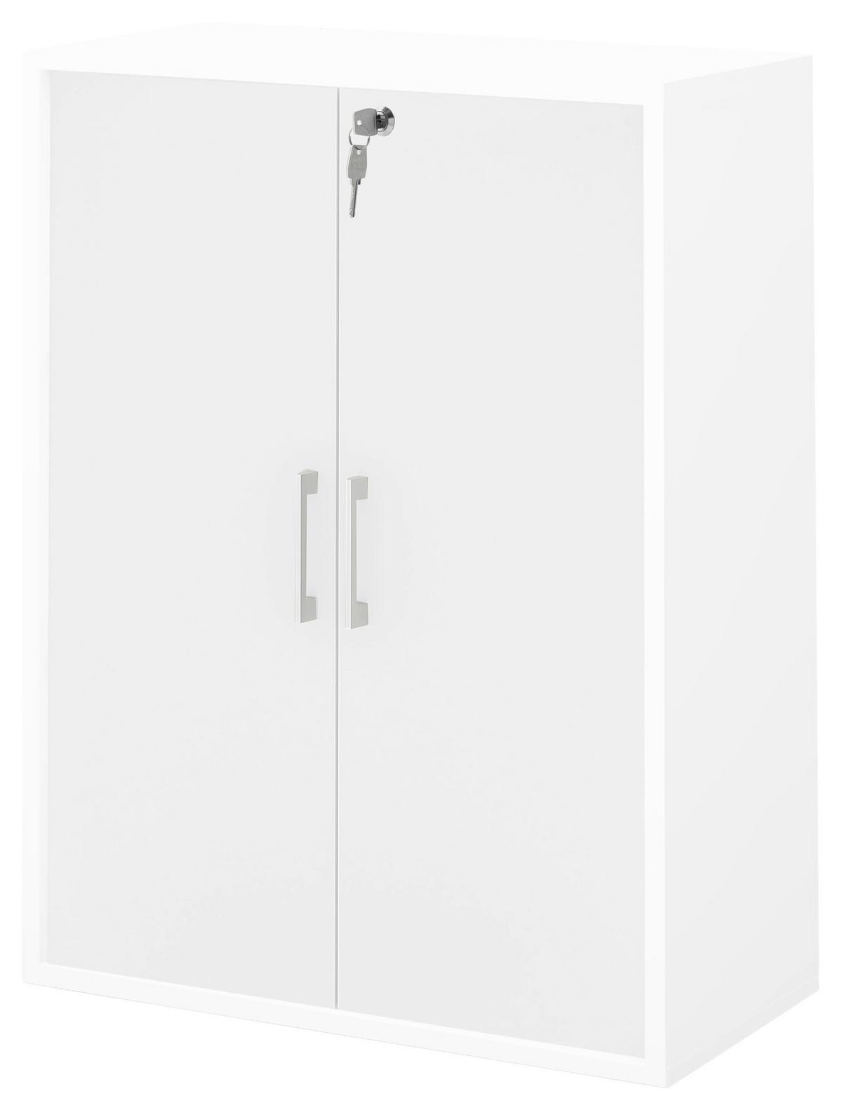 Türenset Big Profi Office - Weiss/Alufarben, Modern, Holzwerkstoff/Metall (77/104/2cm) - Mömax