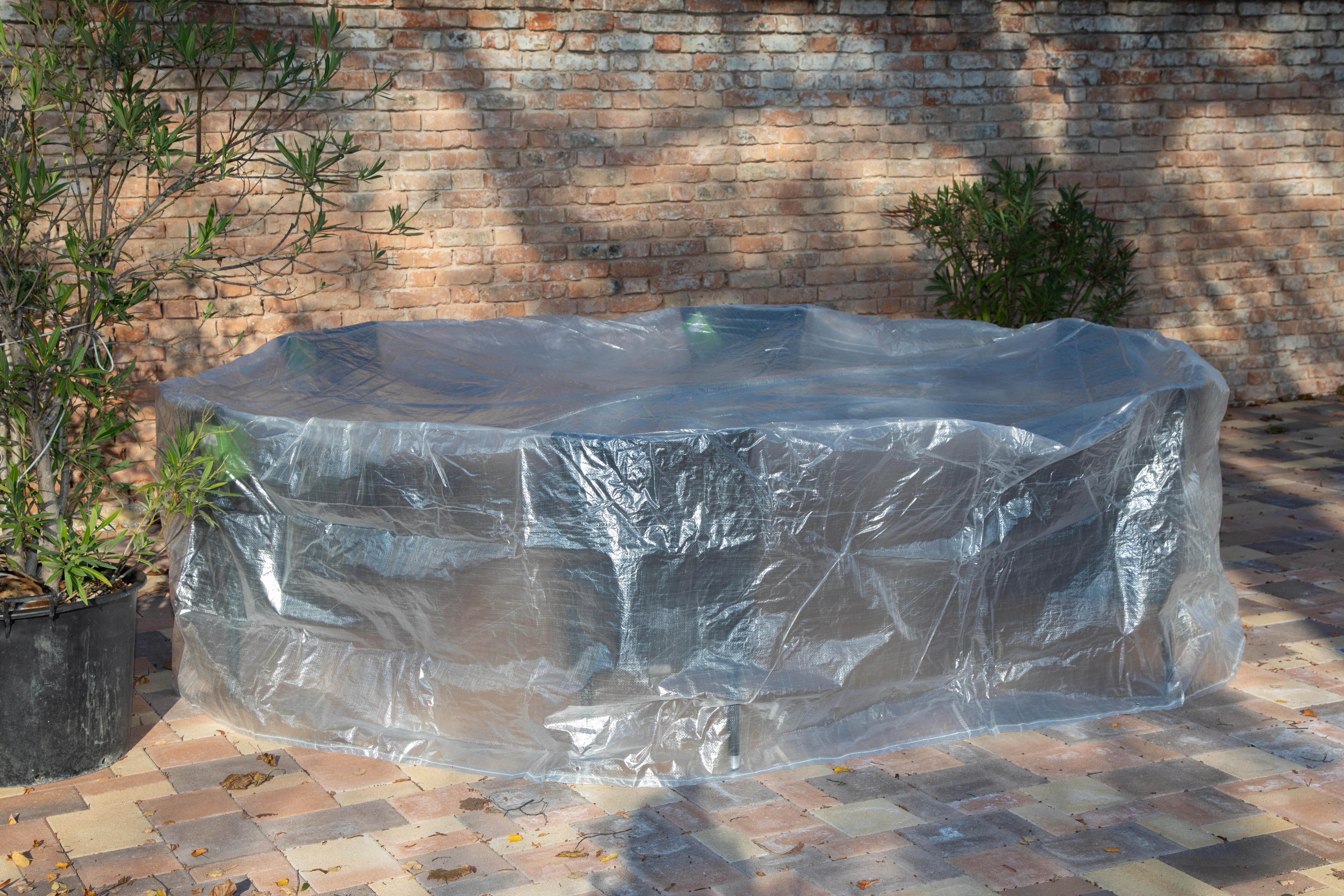 Schutzhülle Abdeckhülle für Sitzgruppe Transparent - transparent, Basics, matière synthétique (320/95cm) - Mömax