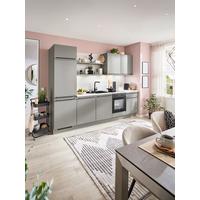 Küchenblock Laser ohne Geräte, ohne Zubehör - Taupe/Schwarz, MODERN, Holzwerkstoff (300cm) - Nobilia