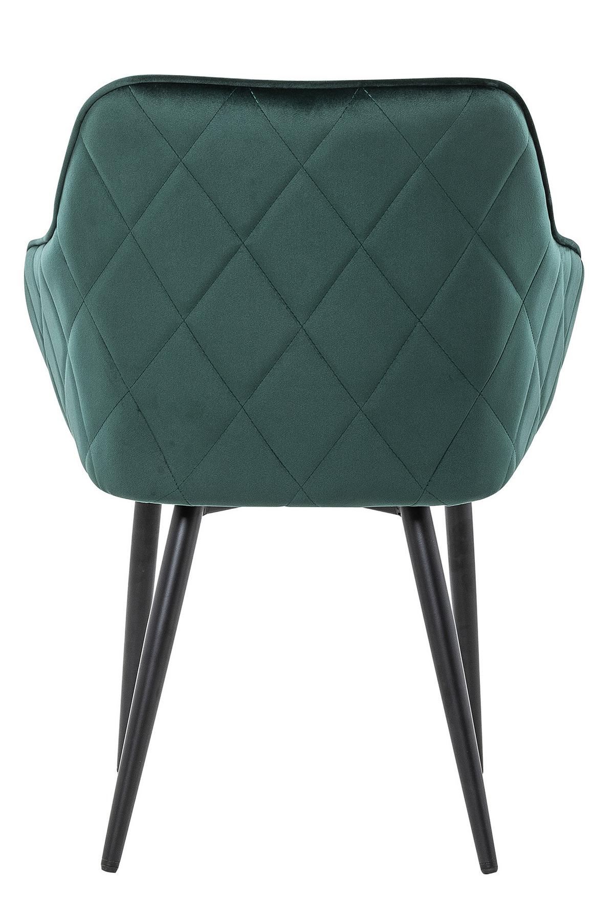 Naslanjač Samt, Gozdno Zelena - črna/gozdno zelena, Moderno, kovina/tekstil (61/85/60cm) - Livetastic