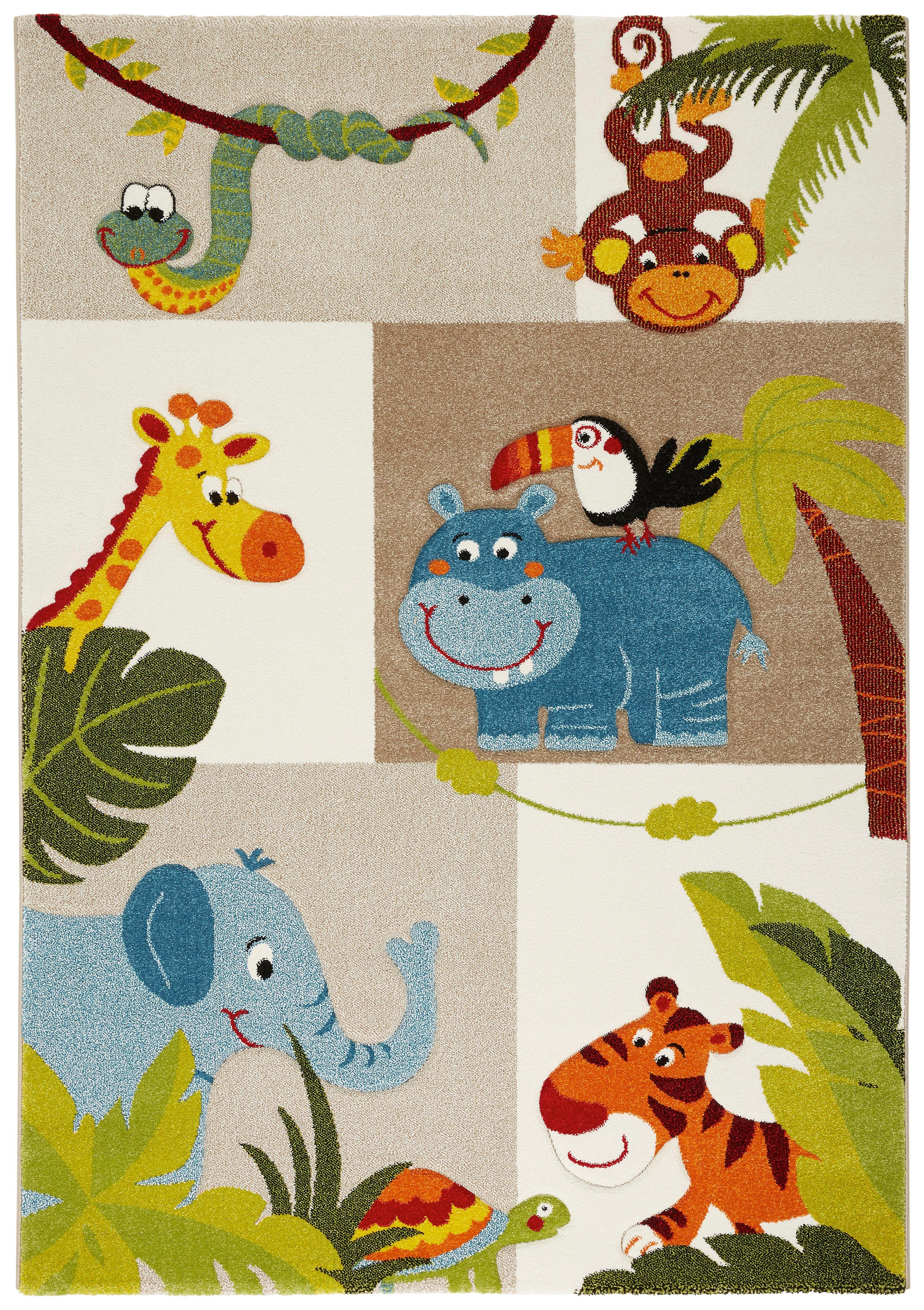 Kinderteppich Jungle Bunt ca. 120x170cm - Multicolor, Textil (120/170cm) - Mömax modern living