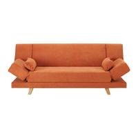 canapé-lit orange, "Funky" - Orange/Naturfarben, Modern, Holz/Textil (183/73/79cm) - Bessagi Home