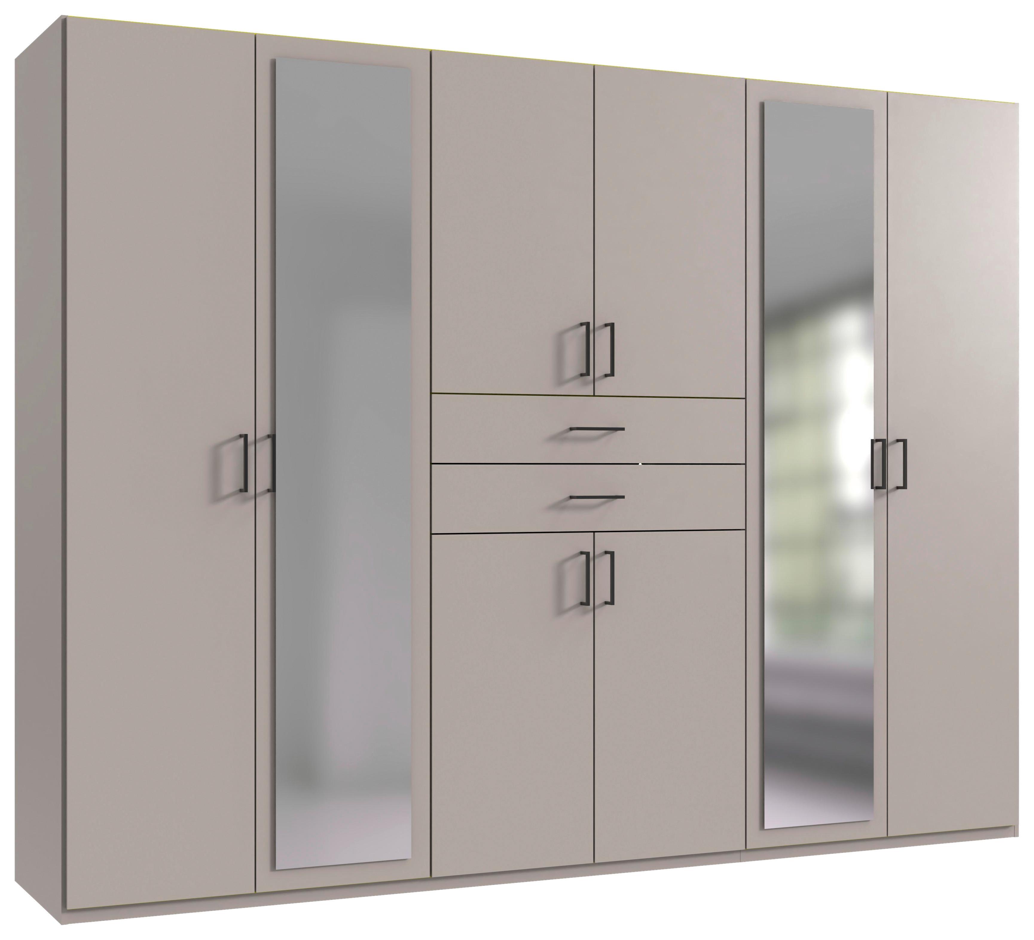 DULAP CU UșI ROTATIVE DILLINGEN -EXKLUSIV- - cașmir, Konventionell, sticlă/material pe bază de lemn (270/208/58cm) - Mömax