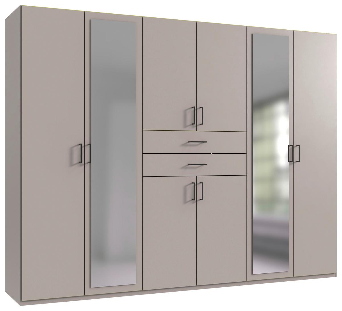 DULAP CU UșI ROTATIVE DILLINGEN -EXKLUSIV- - cașmir, Konventionell, sticlă/material pe bază de lemn (270/208/58cm) - Mömax