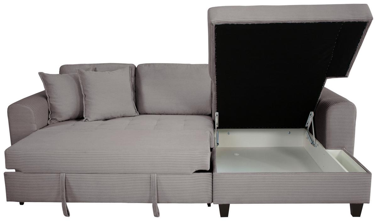 Kutna Garnitura Moritz - siva, Trend, tekstil (265/155cm) - Modern Living