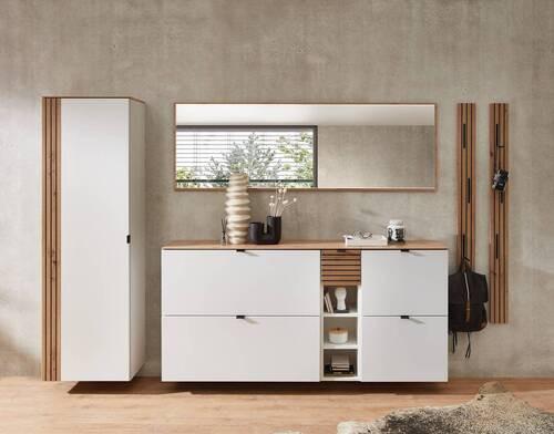 ELEMENT WISZĄCY DIANA - czarny/biały, Modern, materiał drewnopochodny/metal (25/84/37cm) - Voleo