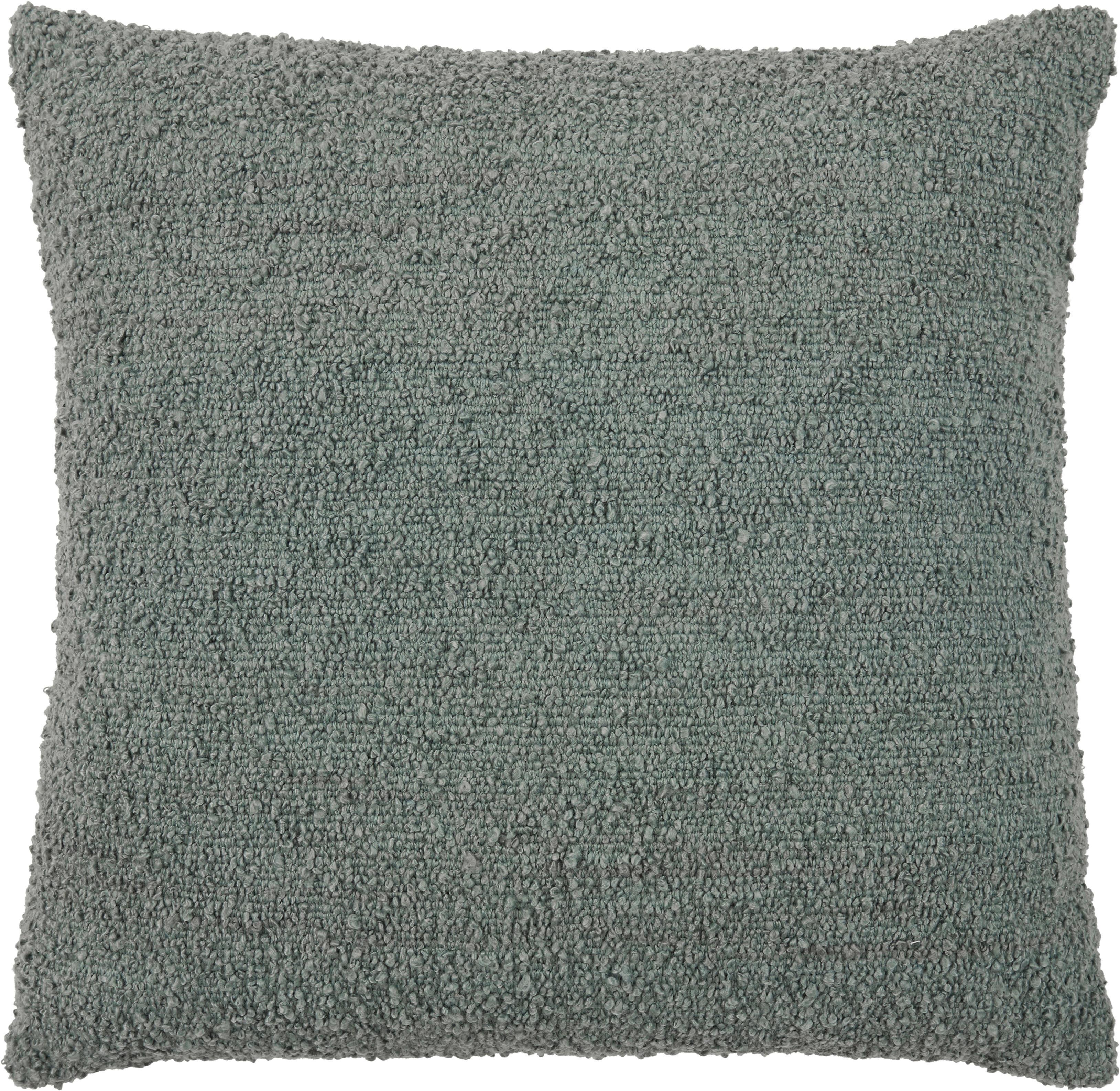 Zierkissen Boucle in Jadegrün ca. 45x45cm - Jadegrün, Konventionell (45/45cm) - Modern Living