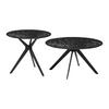 TABLE BASSE CONTI - noir, MODERN, métal/verre (70/55/70/55/38/48cm) - Mömax