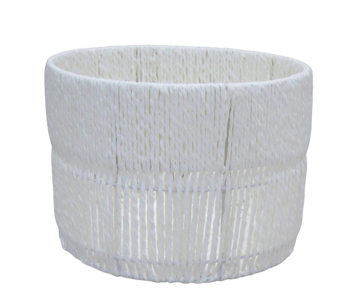 Coș Casei Round L - alb, Konventionell, hârtie/metal (28/20cm) - Mömax