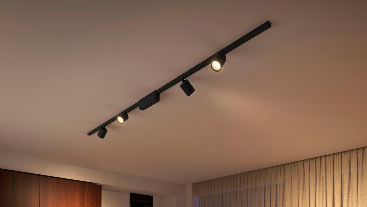 SYSTEM SZYNOWY PHILIPS HUE PERIFO SET  4 SPOT - czarny, Basics, metal (221,5/12,8/2,6cm) - Philips HUE