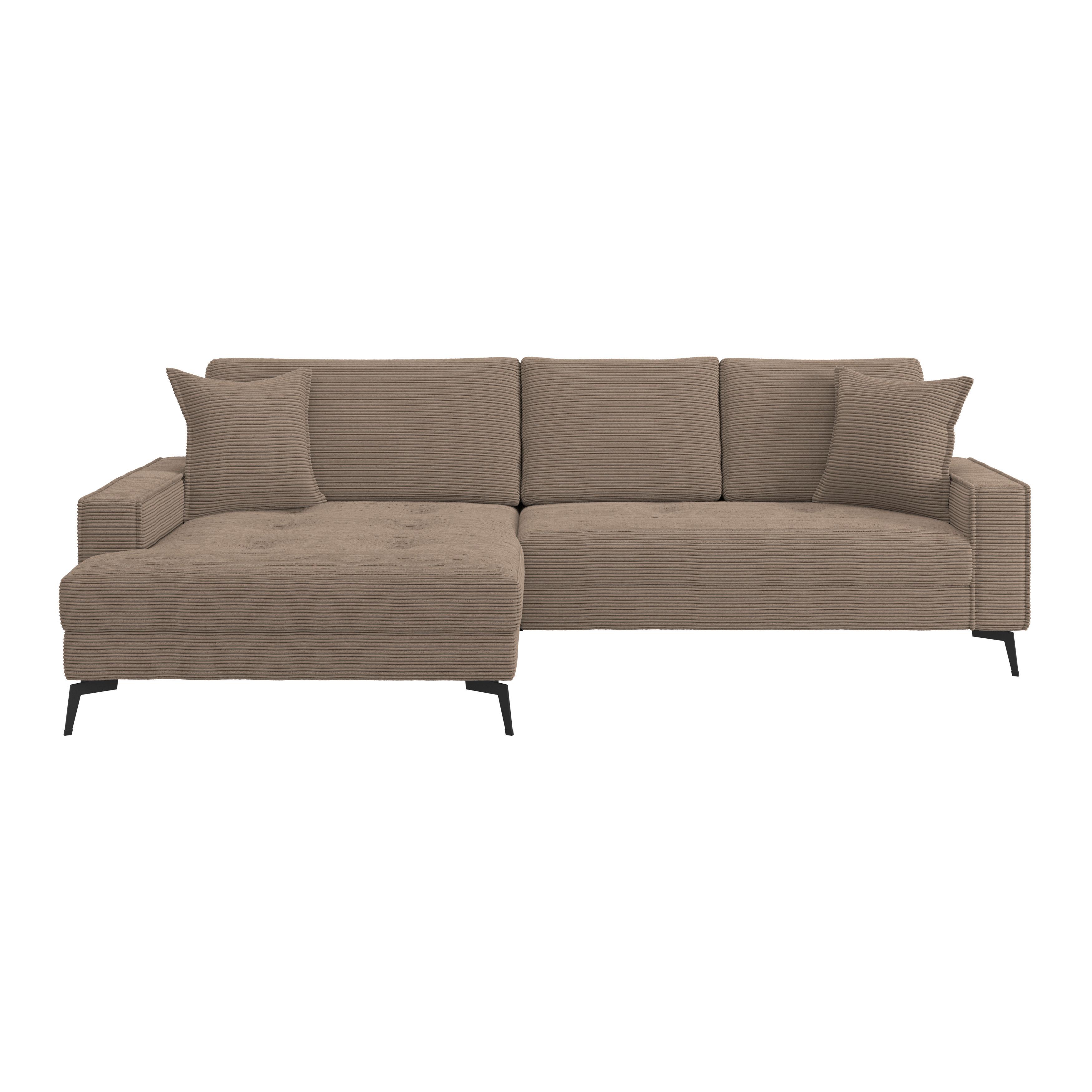 Kutna Garnitura Zero - smeđa/crna, Trend, tekstil (173/286cm)