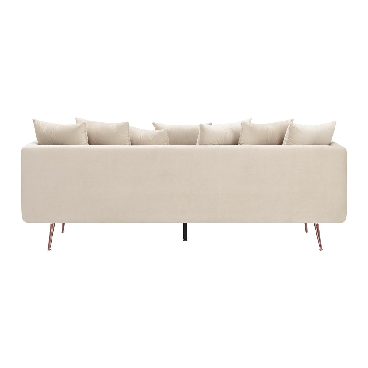 Mega Sofa Luis - ružičasto zlatna/bež, Moderno, drvo/metal (225/87/87cm) - Bessagi Home