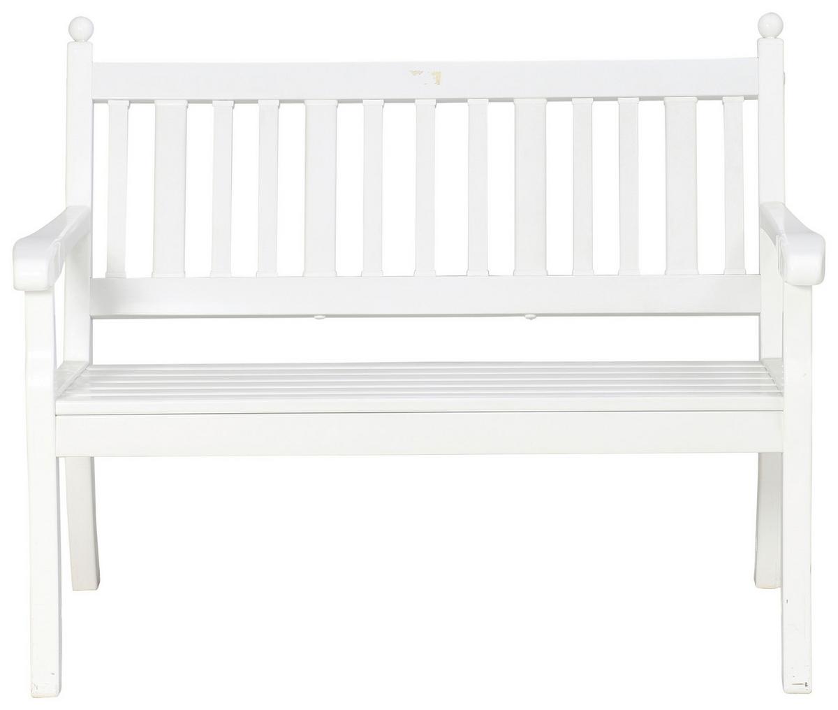 Gartenbank Weiß - Weiß, MODERN, Kunststoff (115/88/69cm) - Gardenson