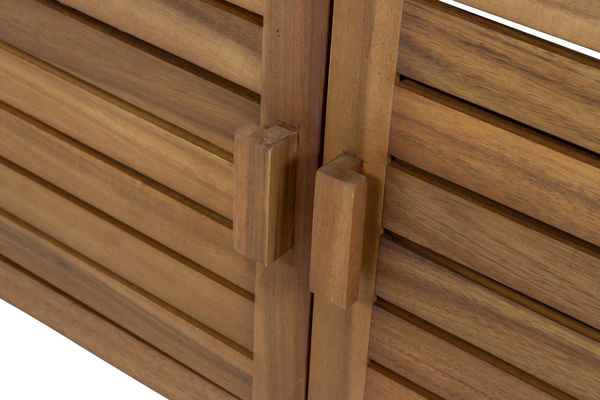 Outdoorküche in Echtholz Akazie ca. 100x87x156 cm - Dunkelgrau/Naturfarben, Basics, Holz/Stein (100/87/156cm) - Siena Garden