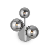 WANDLEUCHTE DALLAS - Chromfarben/Grau, Trend, Glas/Metall (26/20/12cm) - MAYTONI