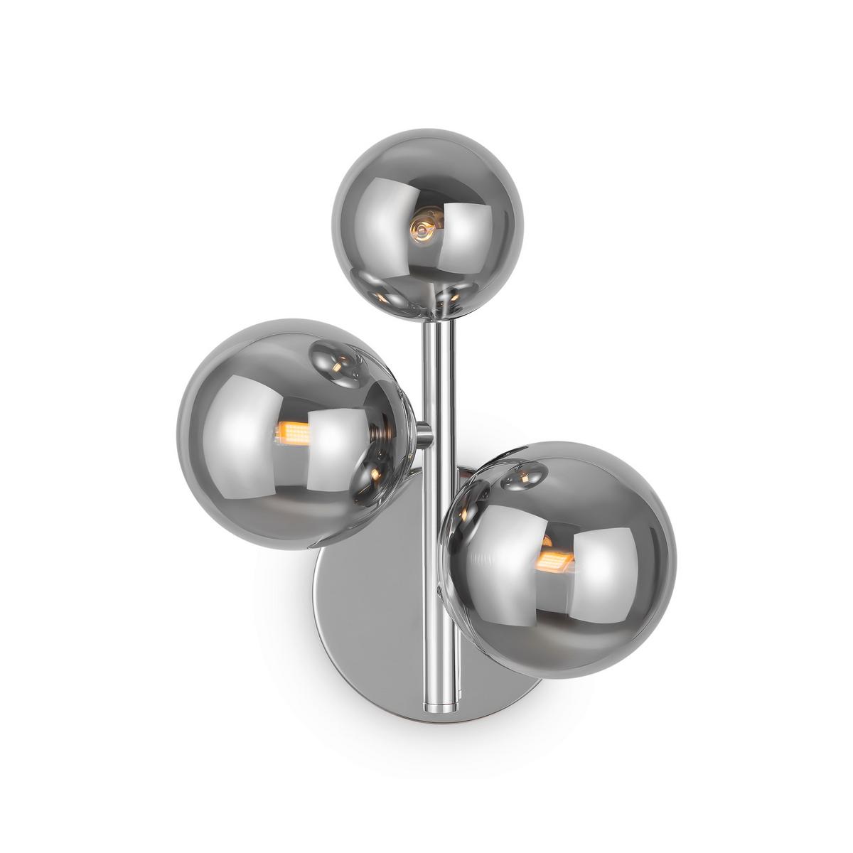 WANDLEUCHTE DALLAS - Chromfarben/Grau, Trend, Glas/Metall (26/20/12cm) - MAYTONI