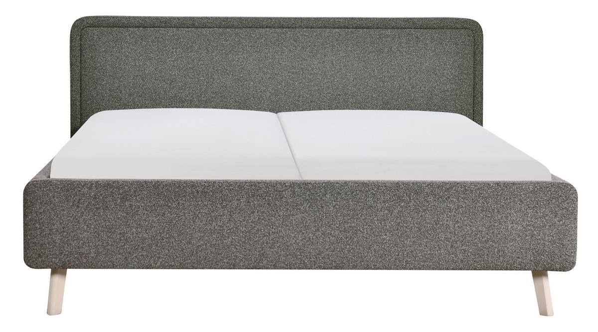 Polsterbett Skagen Braun ca. 160x200cm - Sandfarben/Braun, KONVENTIONELL, Holz/Textil (160/200cm) - Mömax