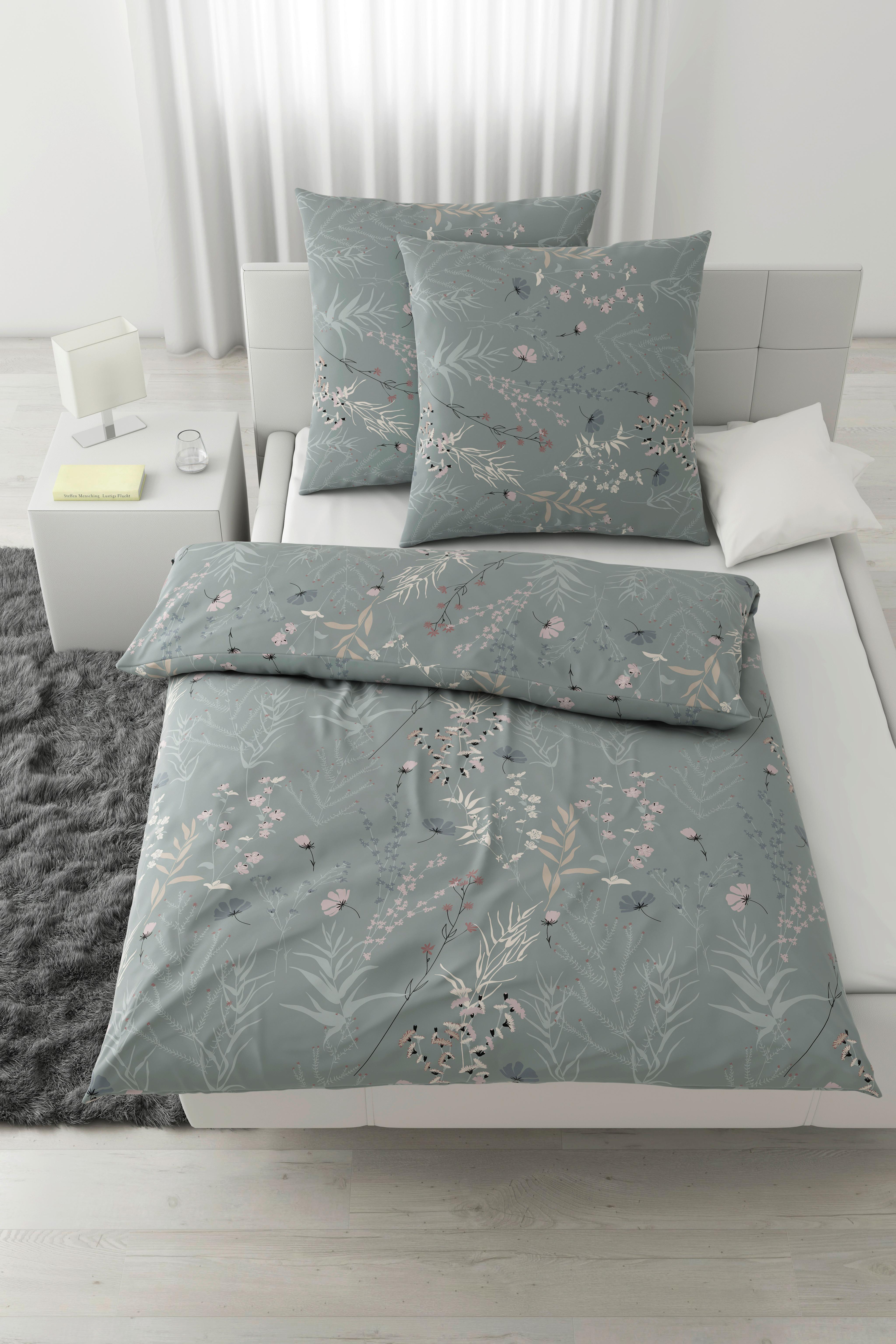 Bettwäsche Lina XXL Grau ca. 200x200cm - Grau, KONVENTIONELL, Textil (200/200cm) - Mömax