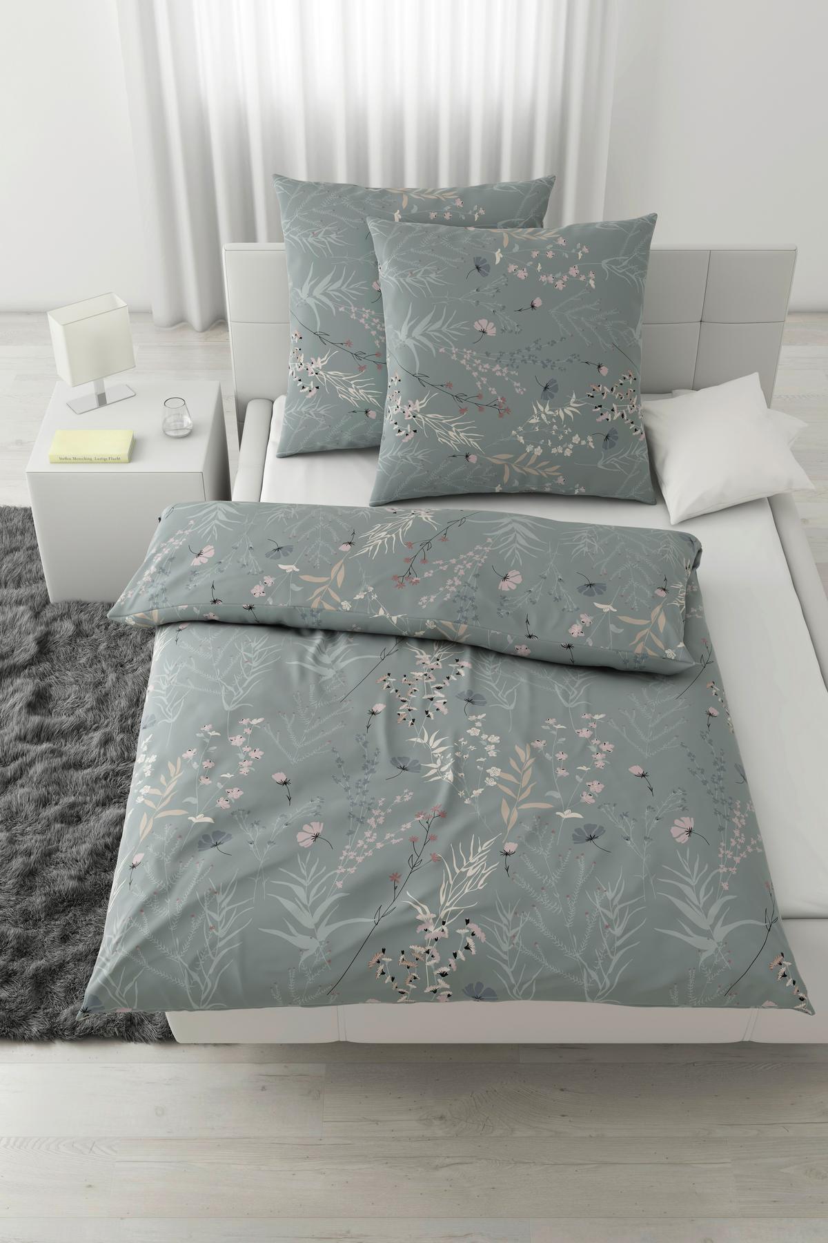 Bettwäsche Lina XXL Grau ca. 200x200cm - Grau, KONVENTIONELL, Textil (200/200cm) - Mömax