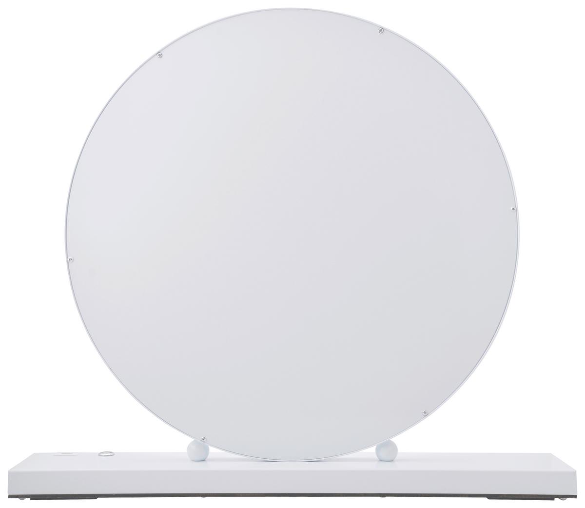 WANDSPIEGEL LED SCHMINKSPIEGEL GLAMORY 125 - Weiss, Basics, Glas/Holzwerkstoff (53/10/60cm) - Kayoom