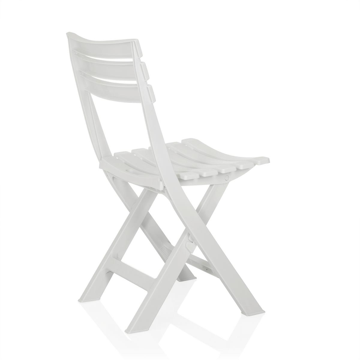 Zložljiv Stol Travano, Bela - bela, Moderno, umetna masa (42/80/45,5cm) - MID.YOU