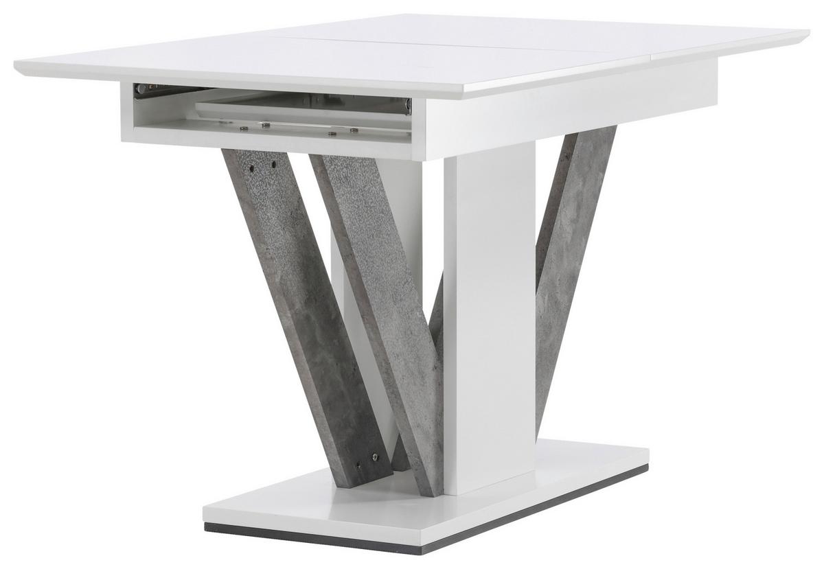 ESSTISCH DISA - Weiß/Grau, Design, Holz/Holzwerkstoff (120/80/76cm) - Livetastic