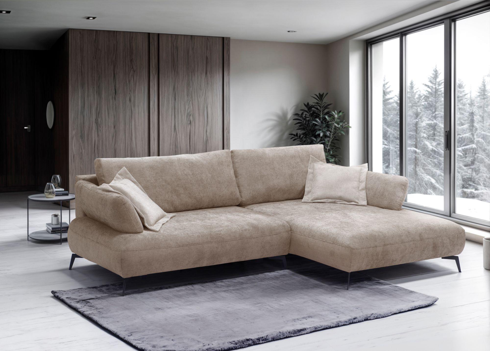 Kutna Garnitura Madison - svijetlo smeđa/crna, Moderno, drvni materijal/drvo (284/92/186cm) - Modern Living