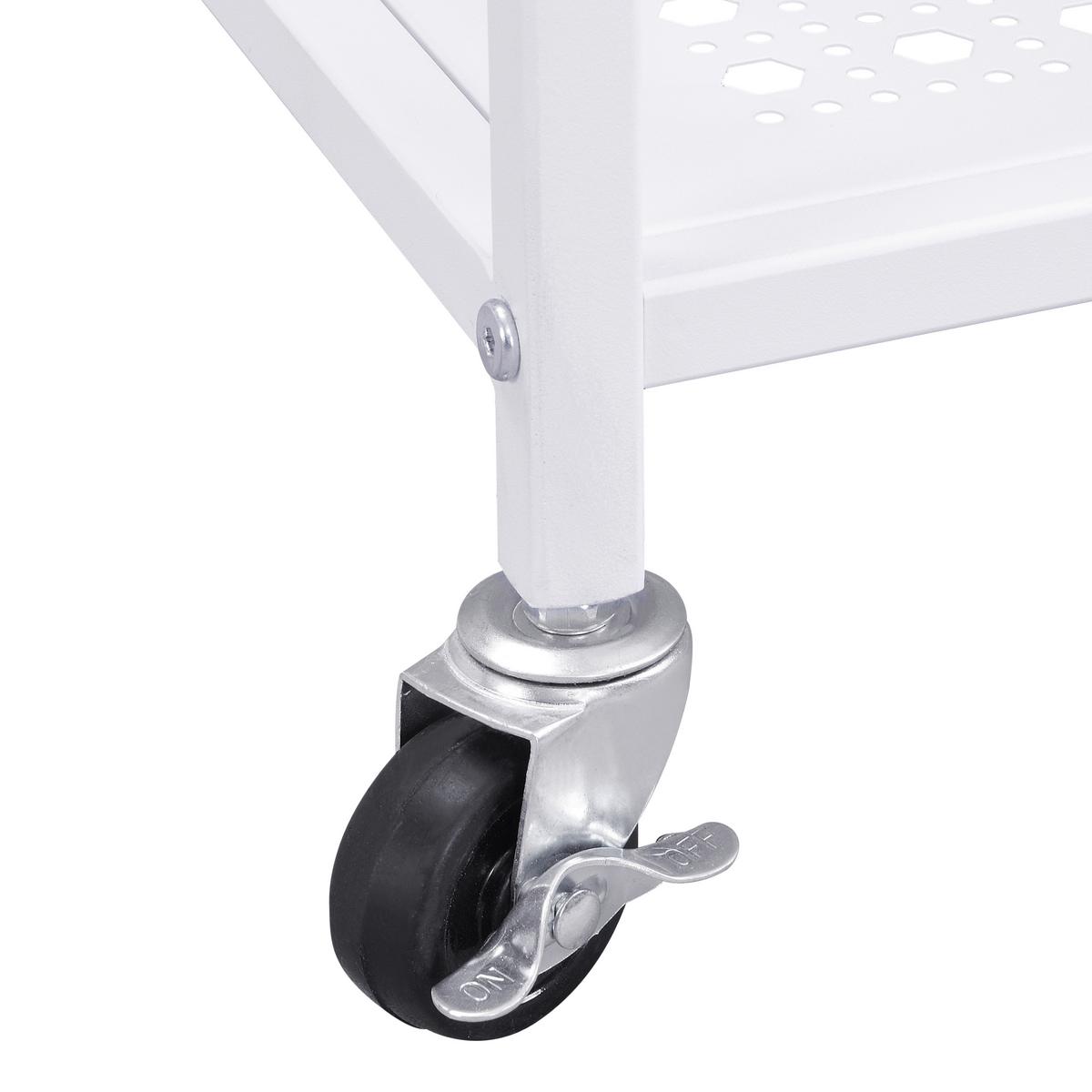 Servierwagen Wl7.322 - Weiss, Design, Kunststoff/Metall (79/45/83cm) - MID.YOU