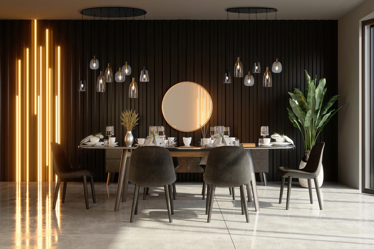 Függőlámpa 36463-6bk - fekete, Design, üveg/fém (30/95cm)