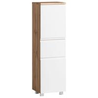 Midischrank Varese ca. 40x130 cm Weiß/Eiche - Eiche Wotan/Weiß, MODERN, Holzwerkstoff (40/130/35cm) - Held