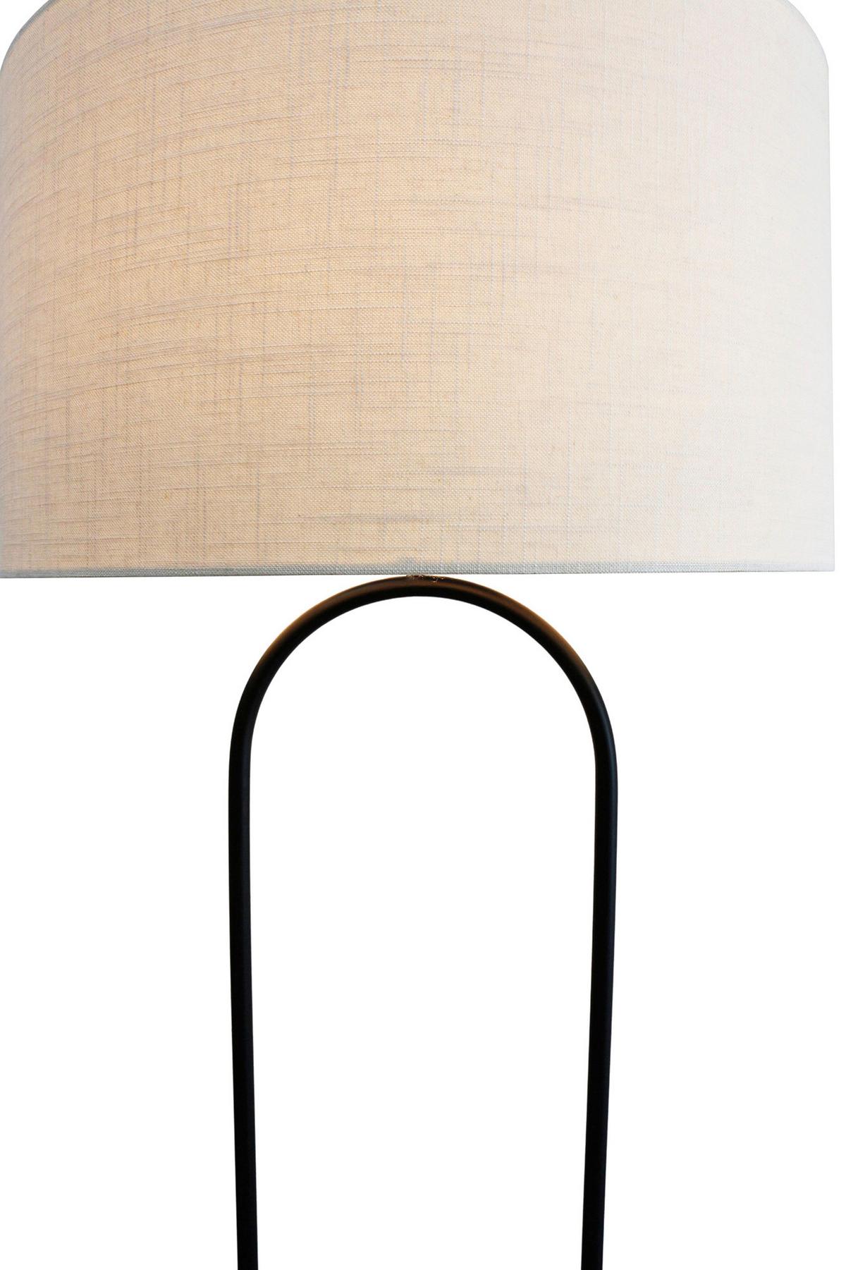 Stoječa Svetilka Driftwood - črna/bela, Design, kovina/tekstil (34/155/34cm) - P & B