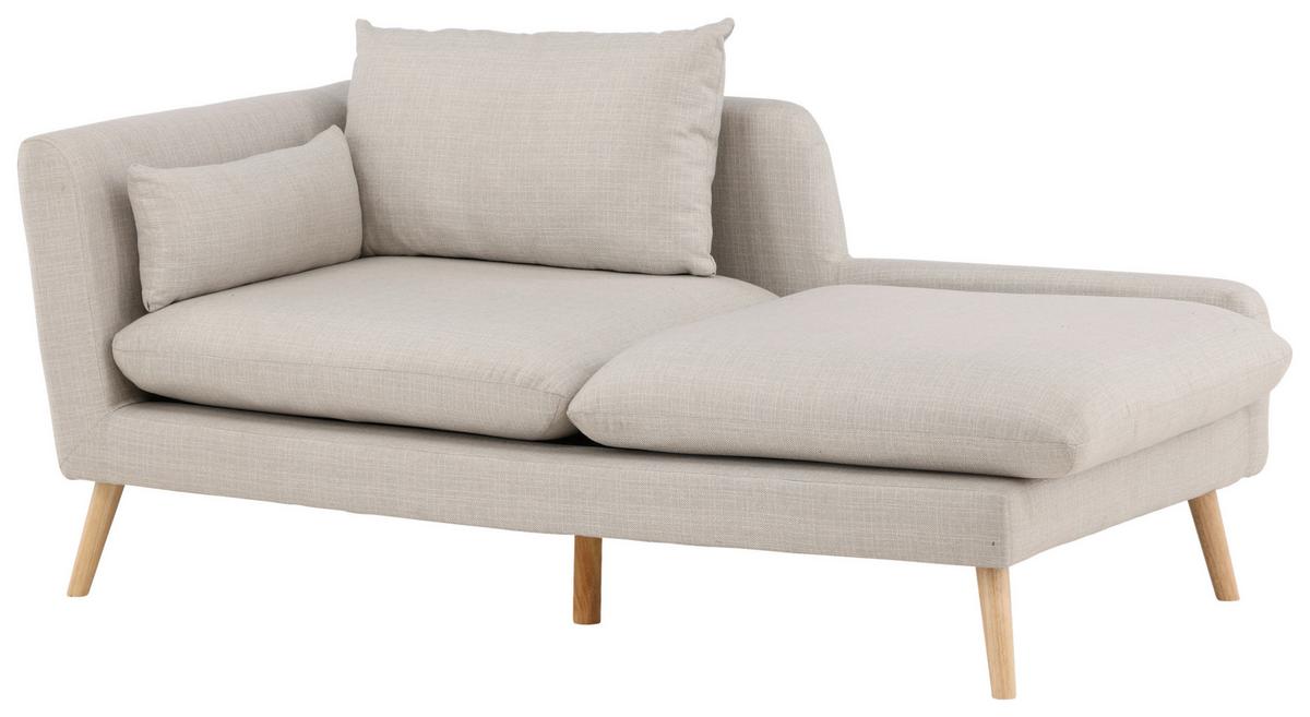 RÉCAMIERE TACOMA - Beige, Design, Holz/Textil (174/80/93cm) - Livetastic