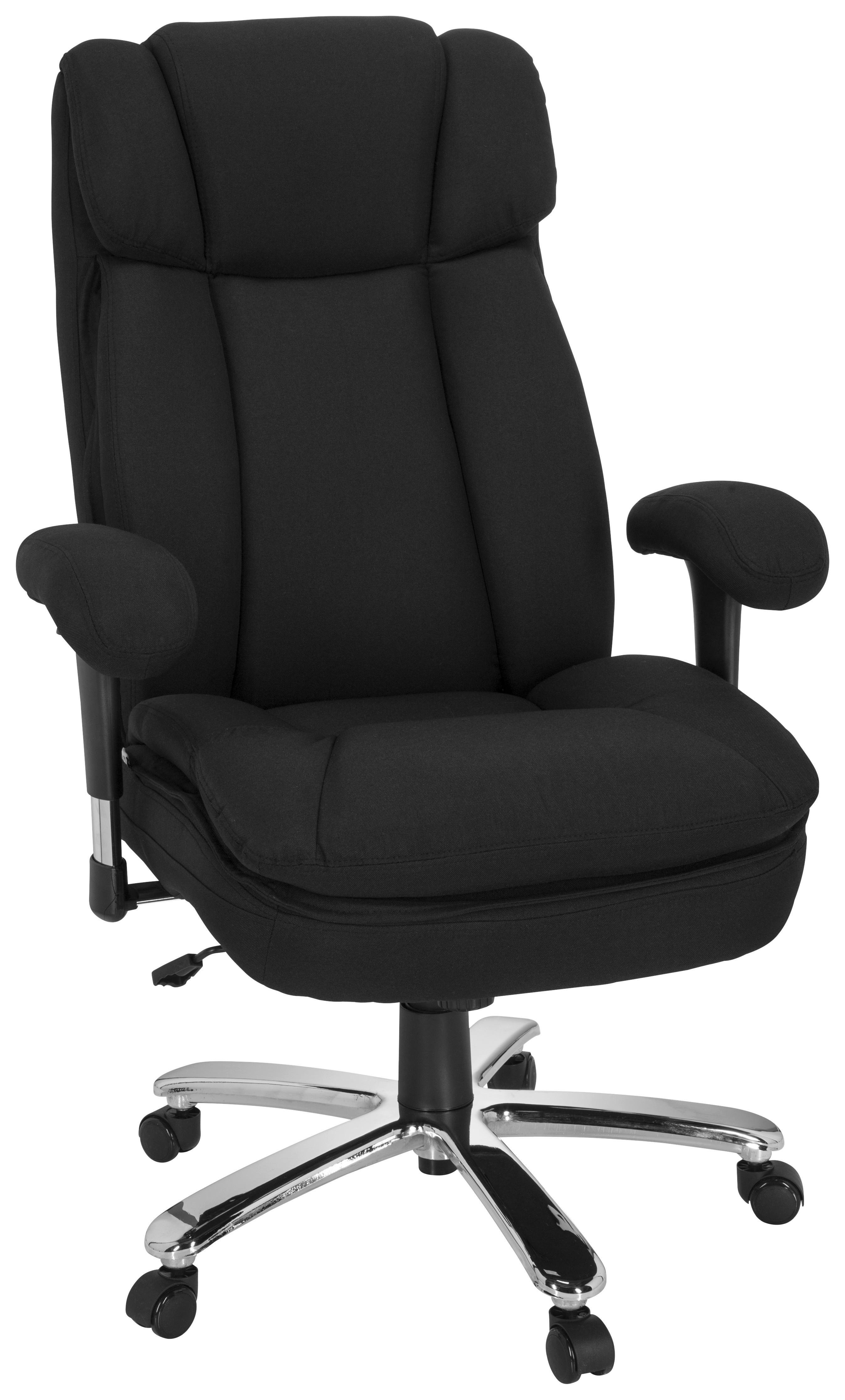 Pisarniški Stol Builder Xxl I, Črna - srebrne barve/črna, Moderno, kovina/umetna masa (76/123/81cm) - MID.YOU