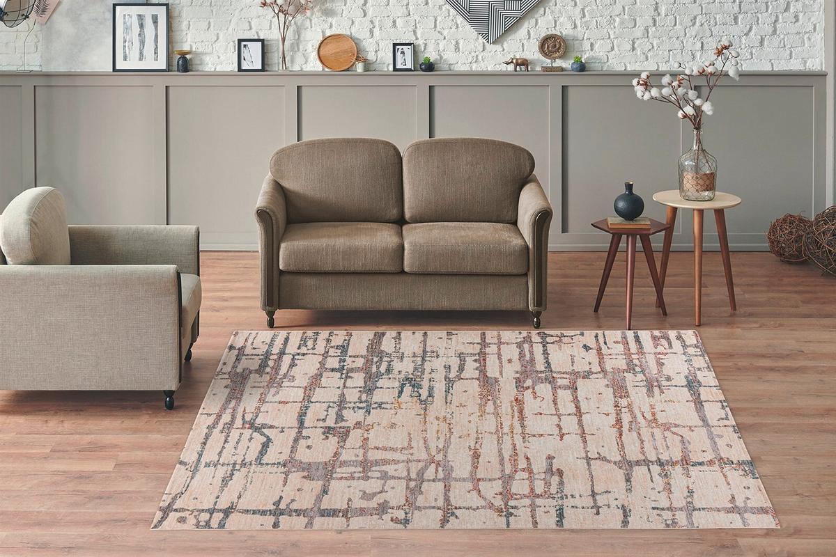 FLACHWEBETEPPICH JAKA 325 CREME / MULTI - Multicolor/Creme, Konventionell, Textil (80/150cm) - Kayoom