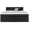 Boxspringbett in Schwarz, ca. 180x200cm - Schwarz, Kunststoff/Textil (202/188/90,5cm) - Modern Living