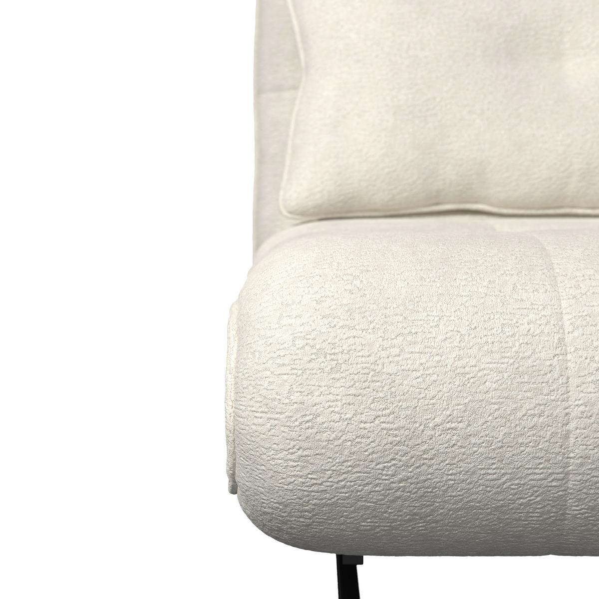 Kanapéágy Luna - fekete/fehér, Modern, textil/fém (142/40/62cm) - Bessagi Home