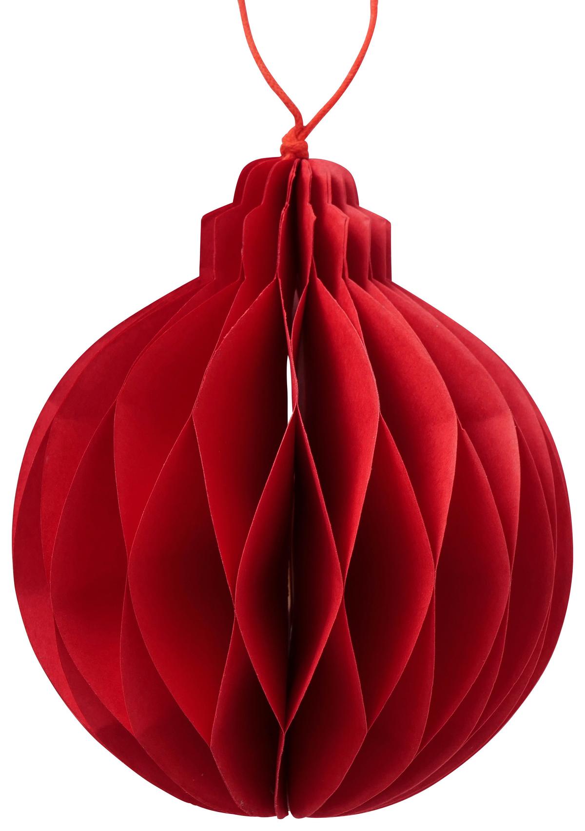Decorațiune de agățat Sander - roșu, Konventionell, hârtie (11/12cm) - Modern Living