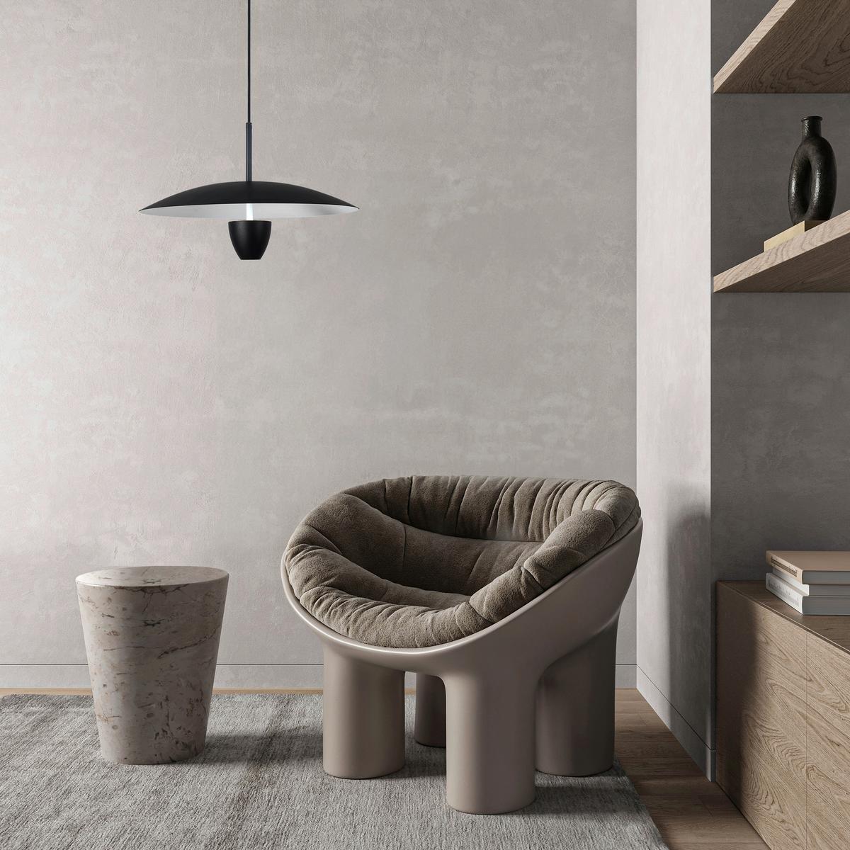 Led-hängeleuchte Lp-0408/1p S Bk S - Schwarz, Design, Metall (30/120cm)