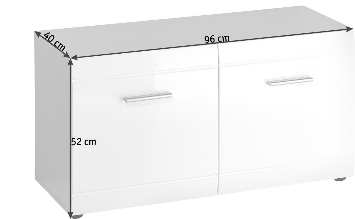 SIEDZISKO DO PRZEDPOKOJU ADANA - kolor srebrny/biały, Design, materiał drewnopochodny/tworzywo sztuczne (95,9/50,2/38,8cm) - Carryhome